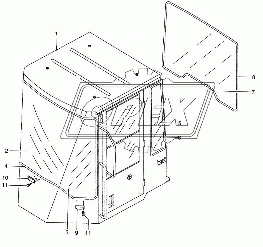 Steel cab(SCB001-648)(OP)