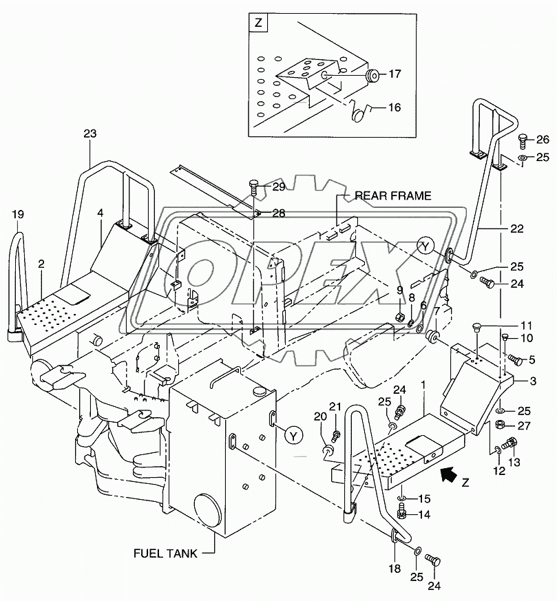 DECK PLATE & HANDRAIL