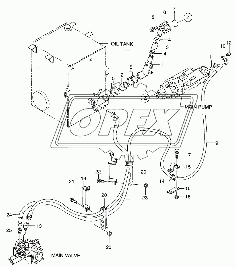 HYDRAULIC SYSTEM (SUCTION)