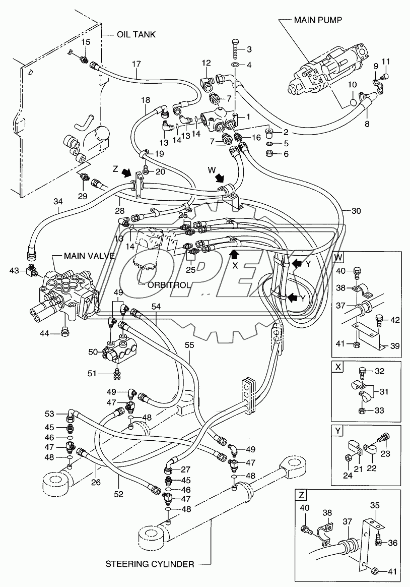 HYDRAULIC SYSTEM (STEERING) (1107-1108)