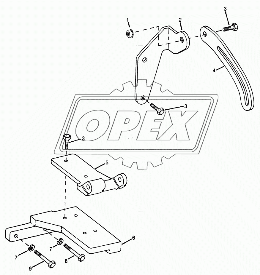 ALTERNATOR MOUNTING BRACKETS AND ADJUSTING STRAP