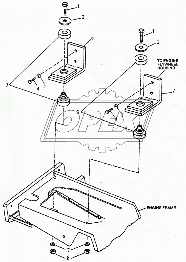 MOUNTING FRAME - ENGINE MOUNTING BRACKETS