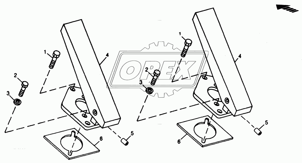 CONTROLS LINKAGE - BRAKE PEDALS