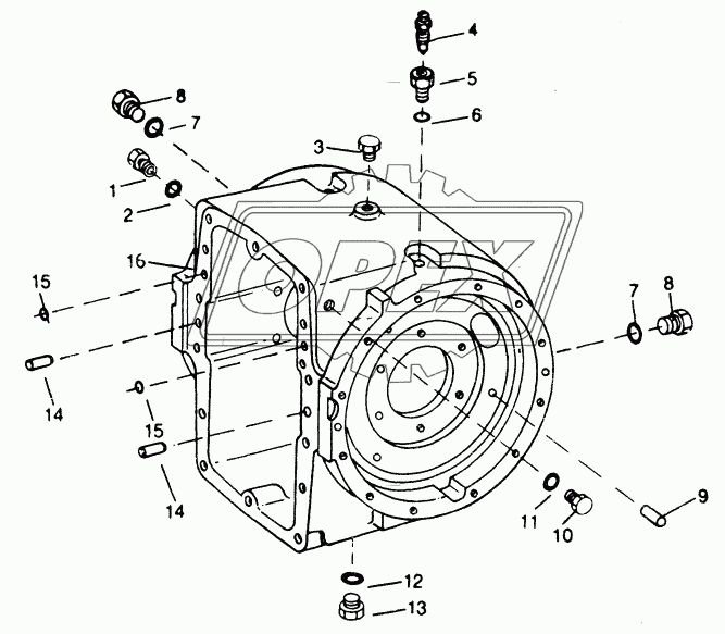 DIFFERENTIAL OR BEVEL DRIVE - DIFFERENTIAL CASE - CONTINUED (RE38999) (OC-1)