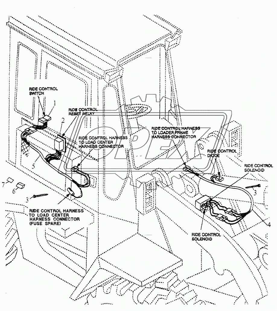 WIRING HARNESS AND SWITCHES - RIDE CONTROL HARNESS