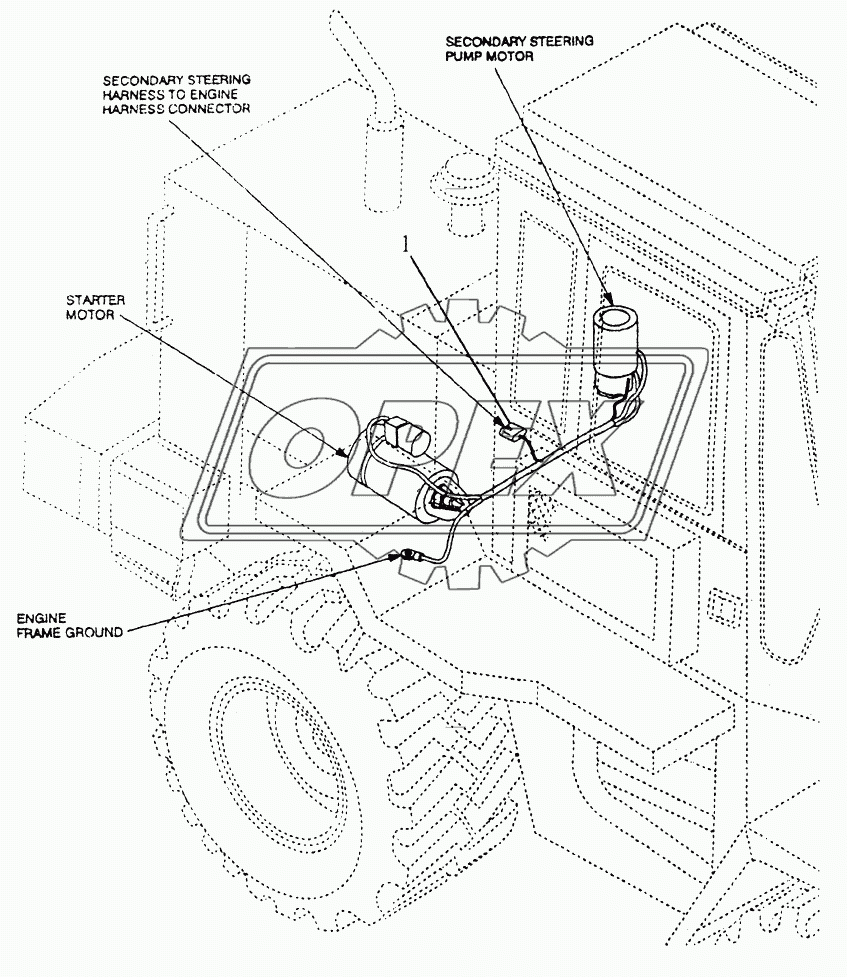 WIRING HARNESS AND SWITCHES - SECONDARY STEERING HARNESS