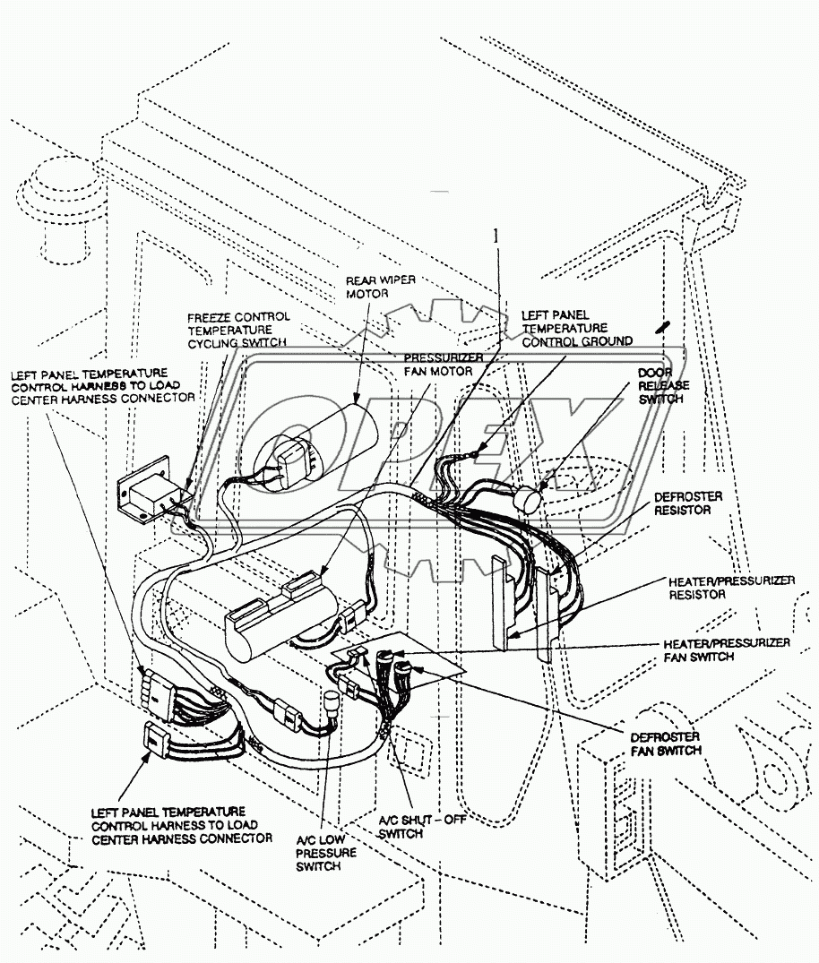 WIRING HARNESS AND SWITCHES - TEMPERATURE CONTROL HARNESS