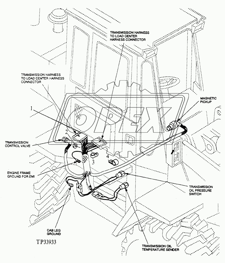 WIRING HARNESS AND SWITCHES - TRANSMISSION HARNESS