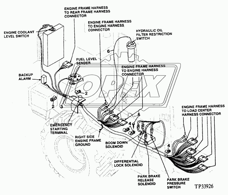 WIRING HARNESS AND SWITCHES - ENGINE FRAME HARNESS