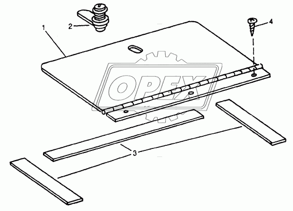 OPERATOR ENCLOSURE - STORAGE COMPARTMENT DOOR