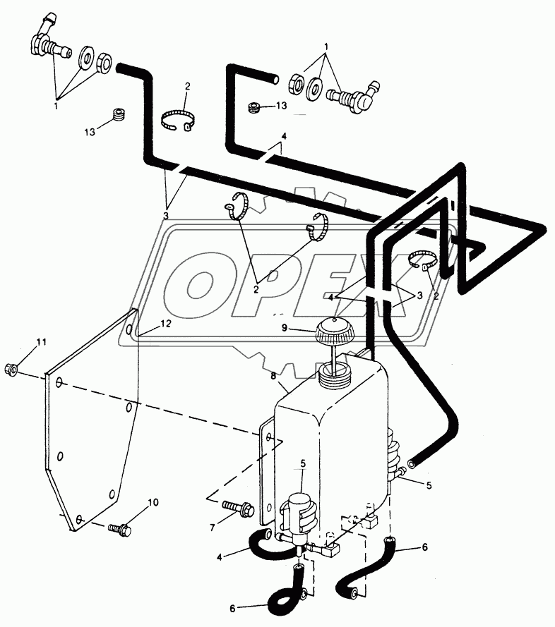 OPERATOR ENCLOSURE - FRONT AND REAR WINDOW WASHER