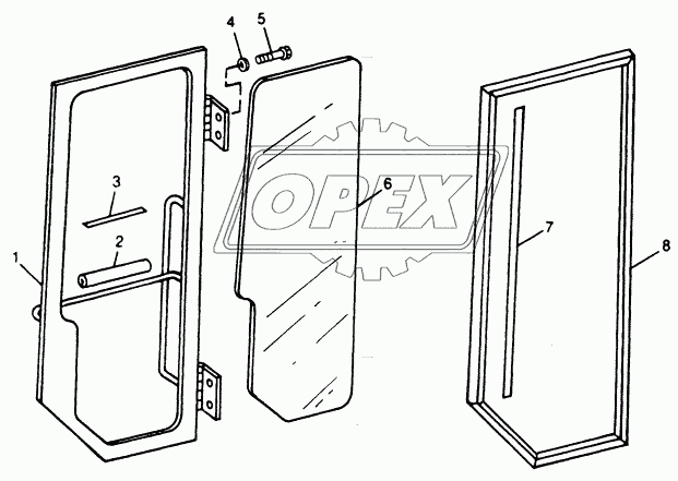 OPERATOR ENCLOSURE - CAB DOOR AND GLASS