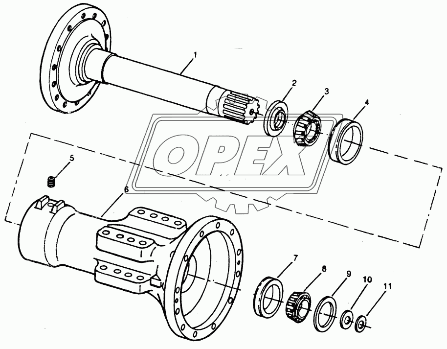 AXLE, SHAFT, BEARINGS AND REDUCTION GEARS - AXLE HOUSING AND SHAFT - CONTINUED (RE48700) (REAR)
