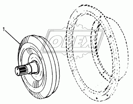 GEAR, SHAFTS, BEARINGS AND POWER SHIFT CLUTCH - CONVERTER