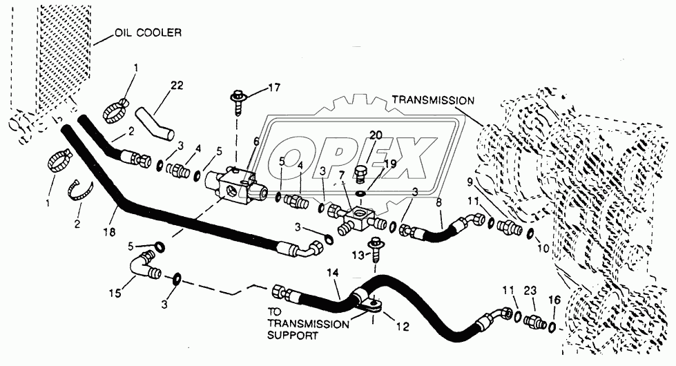 HYDRAULIC SYSTEM - TRANSMISSION COOLER HYDRAULICS