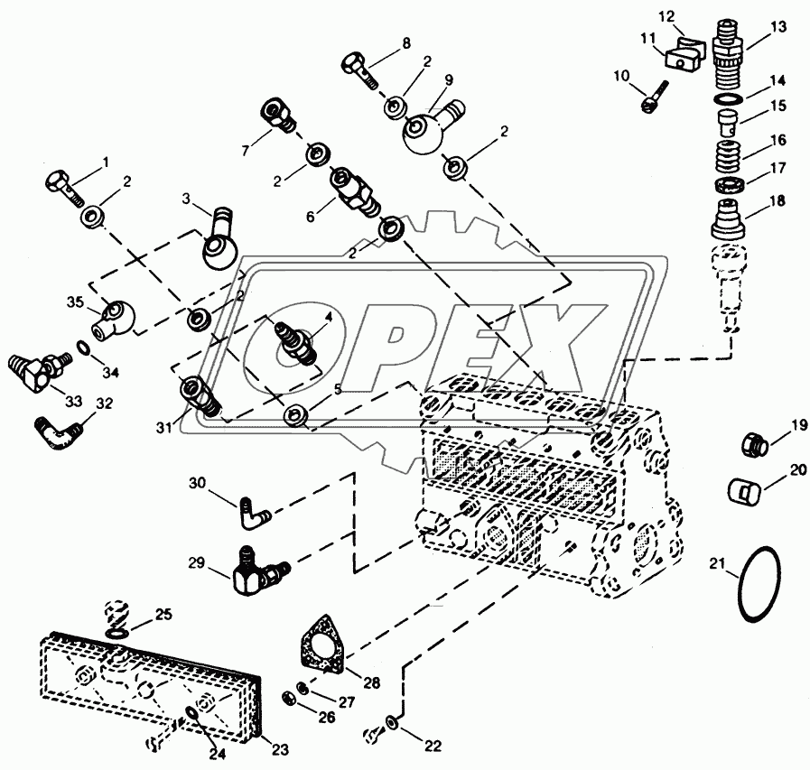 FUEL INJECTION SYSTEM - FUEL INJECTION PUMP HOUSING CONNECTORS