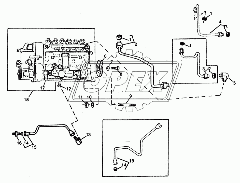 FUEL INJECTION SYSTEM - FUEL INJECTION PUMP, LUBE LINE, AND LEAK-OFF LINE