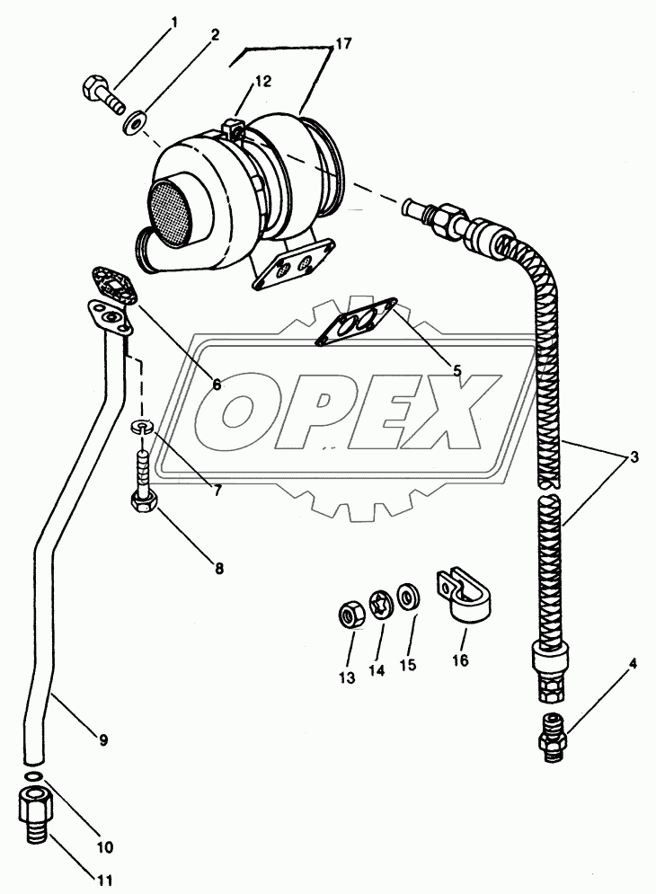 TURBOCHARGER - TURBOCHARGER AND OIL LINES