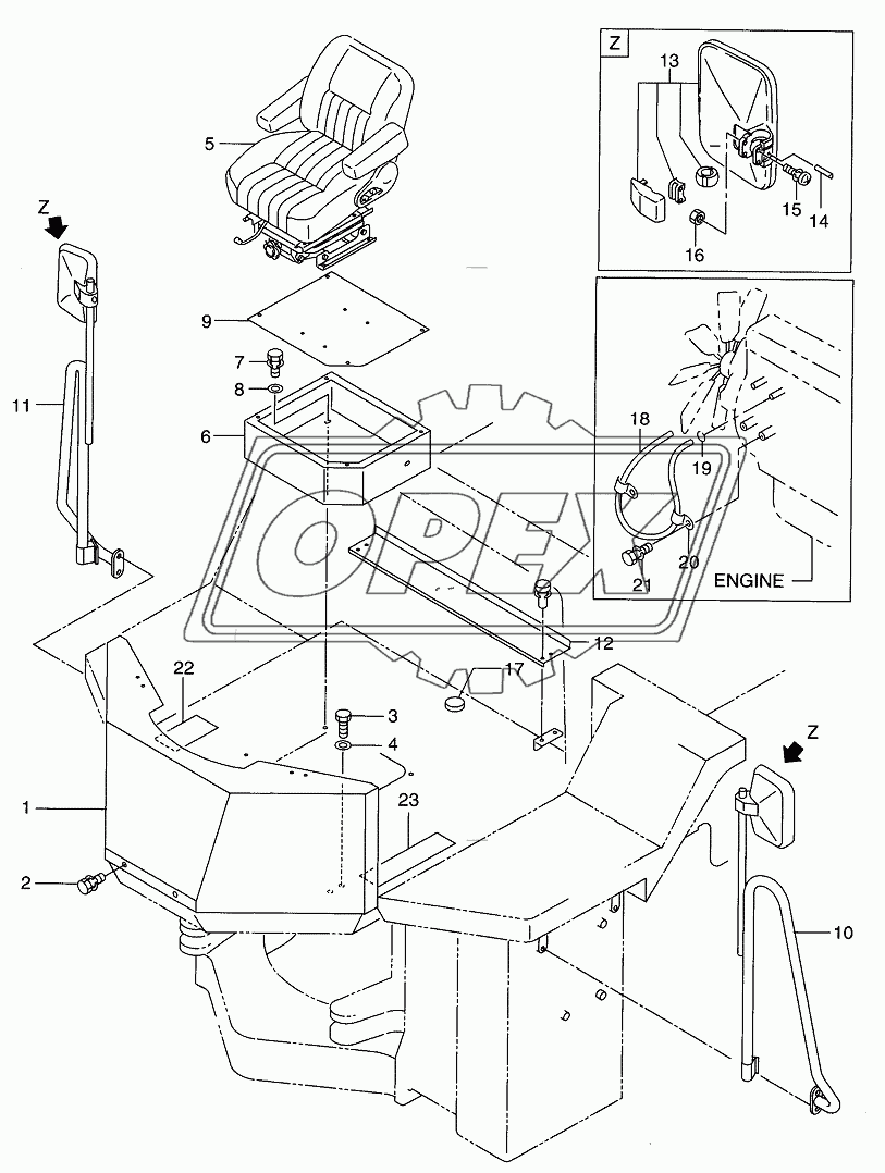 CAB LESS KIT (ROCLS2)(1/2)(OP)