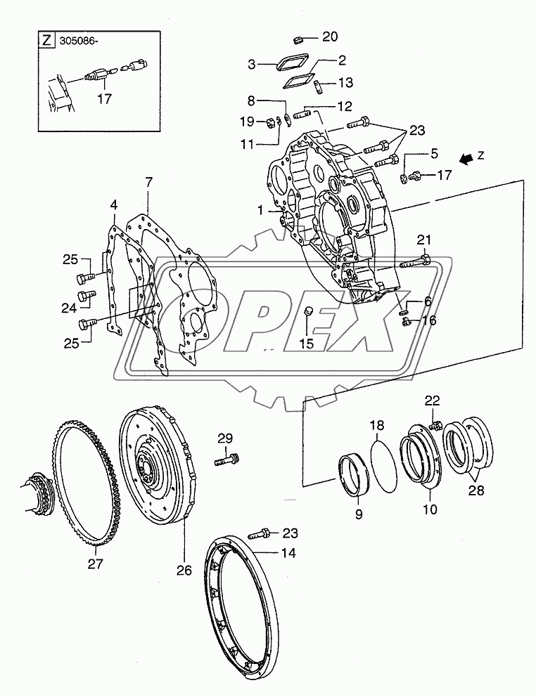 FLYWHEEL & HOUSING