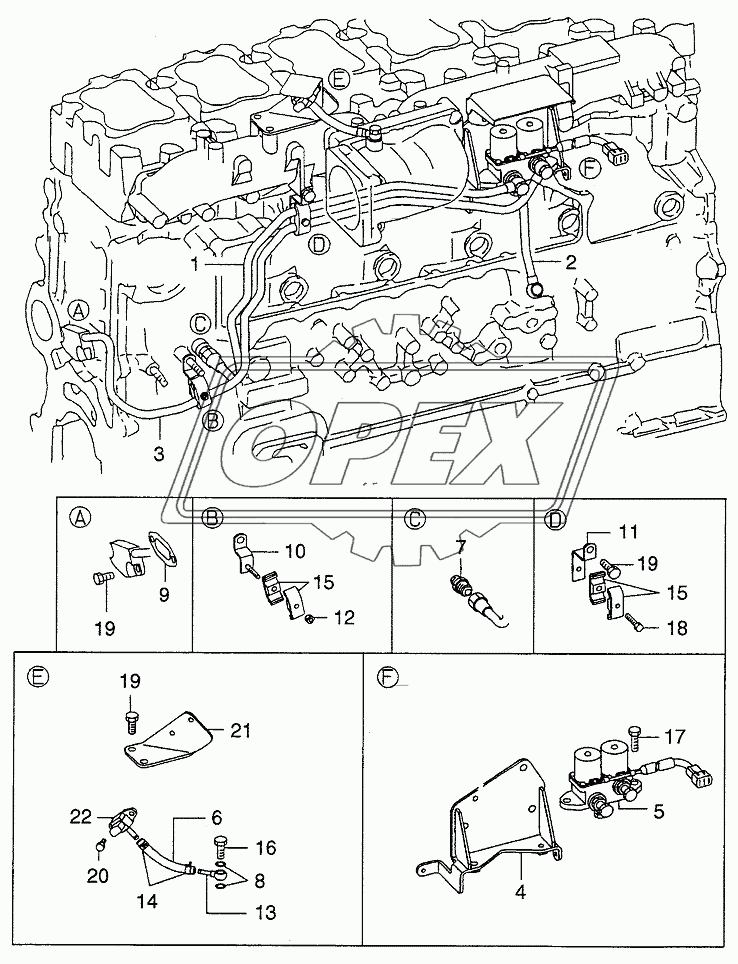 INJECTION PUMP OIL LINE (305086-)