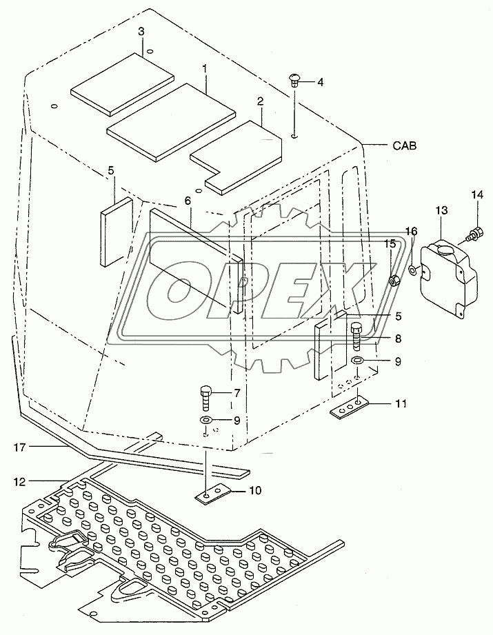 CAB (MOUNT & WASHER TANK)