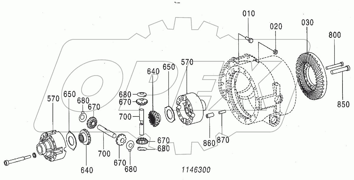 AXLE, REAR (9/12) (WIDE)