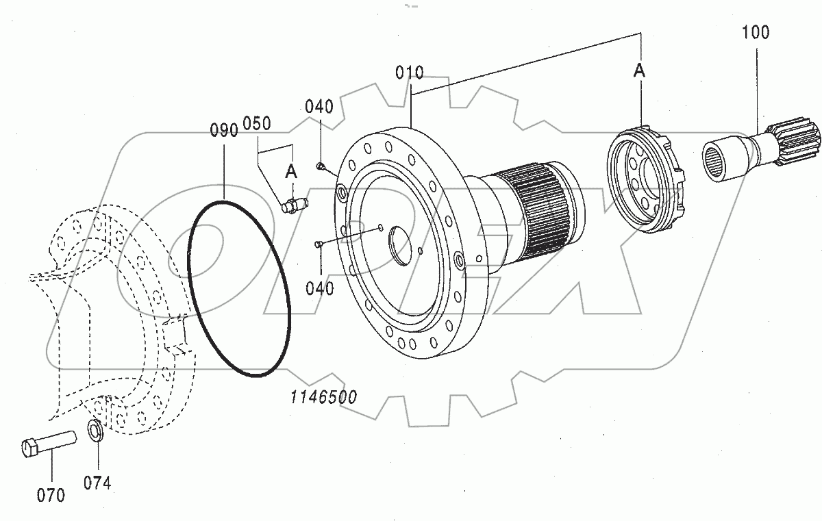  AXLE, REAR (11/12) (WIDE)