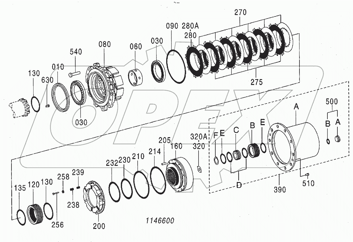  AXLE, REAR (12/12) (WIDE)