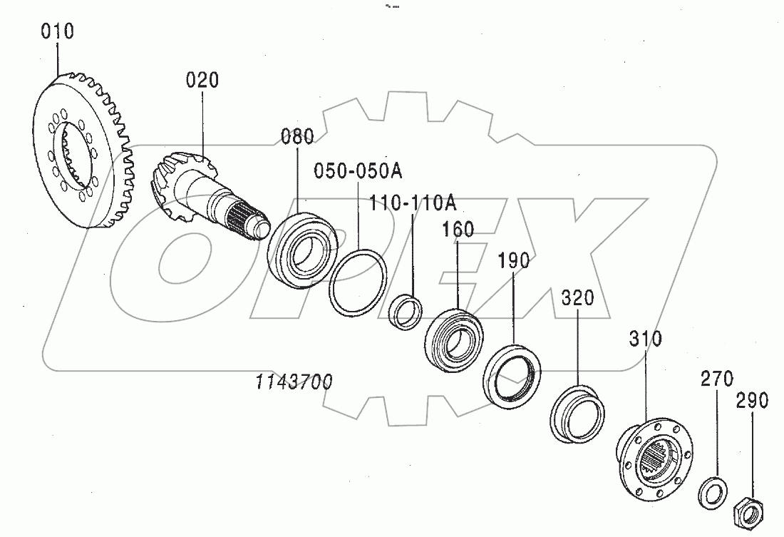  AXLE, FRONT (1/6) (WIDE)