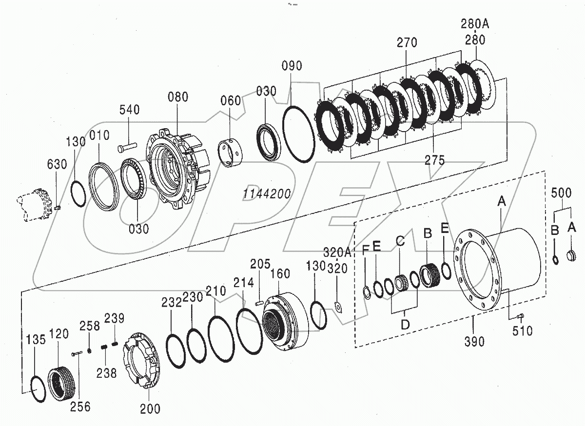  AXLE, FRONT (6/6) (WIDE)
