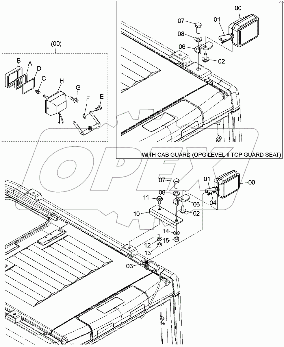  REAR HEAD LAMP (CAB)
