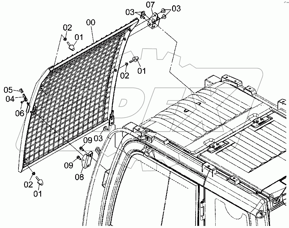  CAB GUARD (ON FRONT)