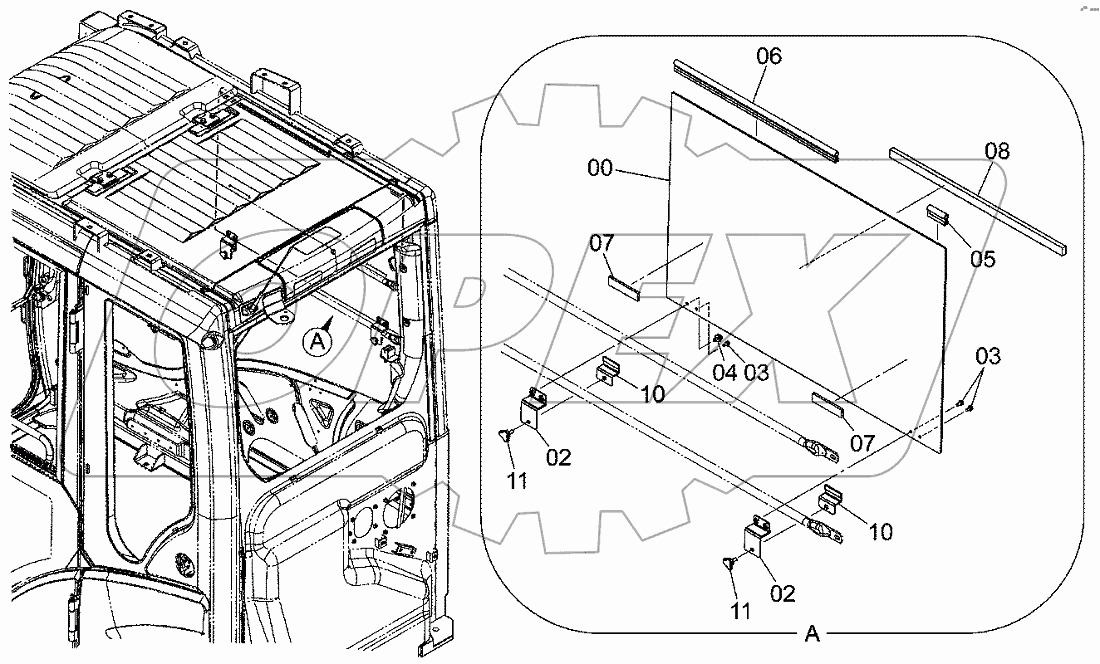  SUNVISOR (RIGHT WINDOW)