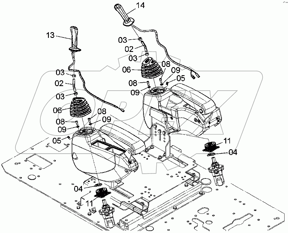  CONTROL LEVER (FRONT, SWING)