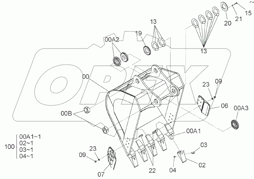  BUCKET 1.4m3 (JIS 94)