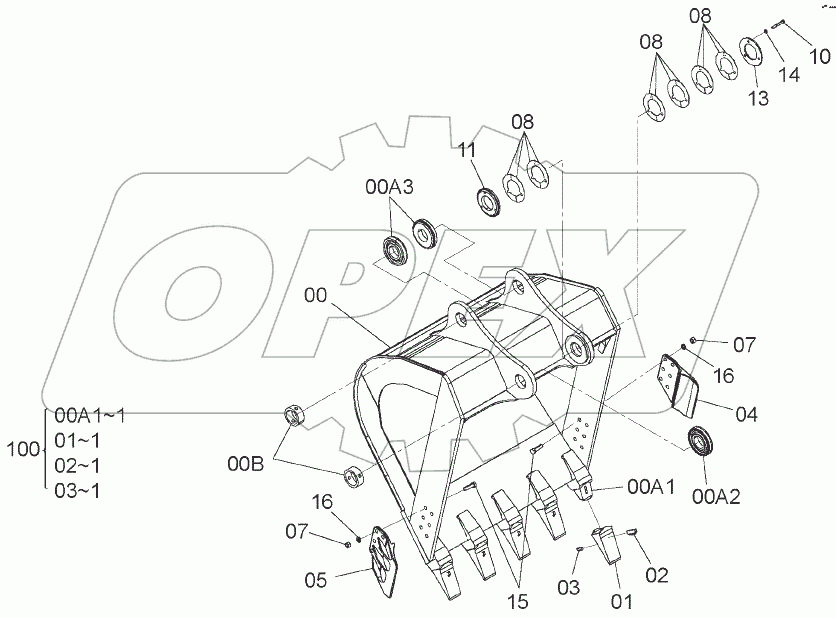  BUCKET 1.62m3 (JIS 94)