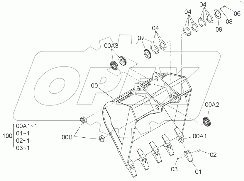  BUCKET 1.86m3 (JIS 94)