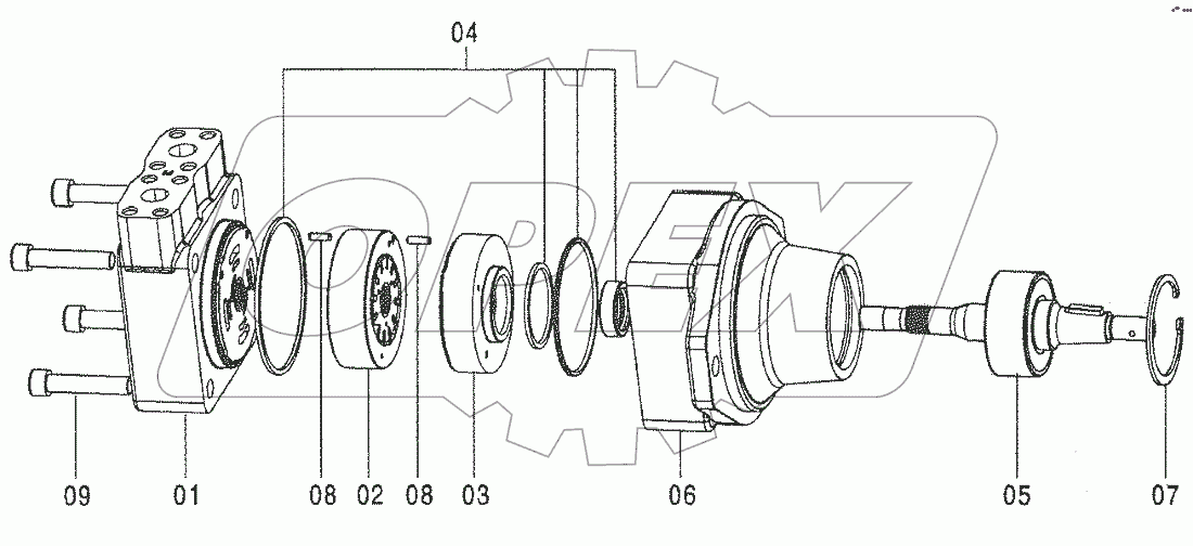  MOTOR, OIL (FAN DRIVE)