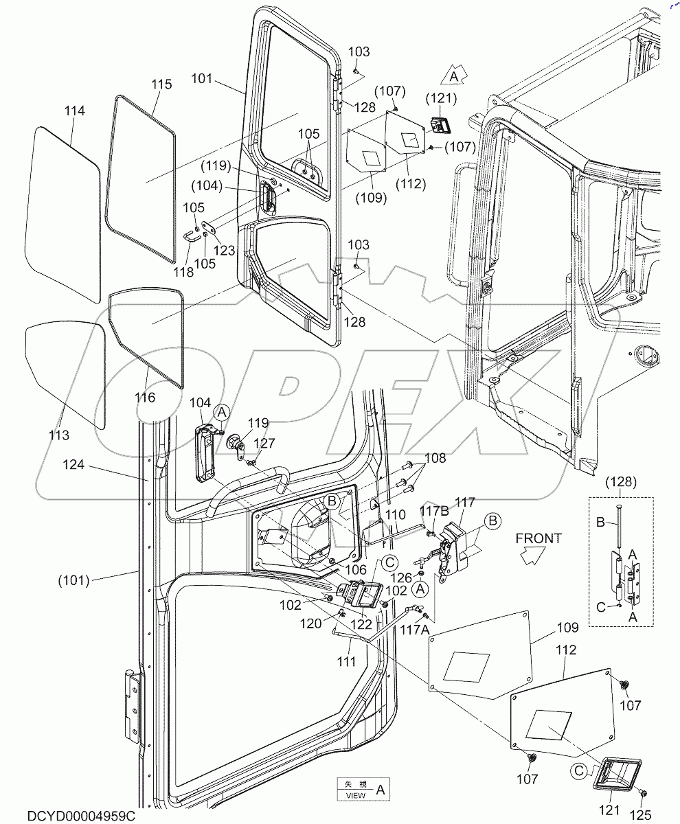  DOOR, S/N: 030002-035241