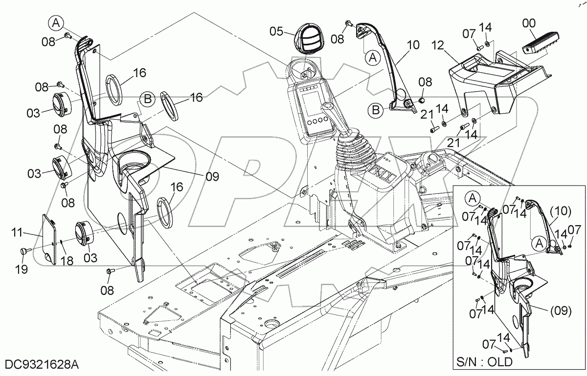  COVER (CAB), S/N: 030002-