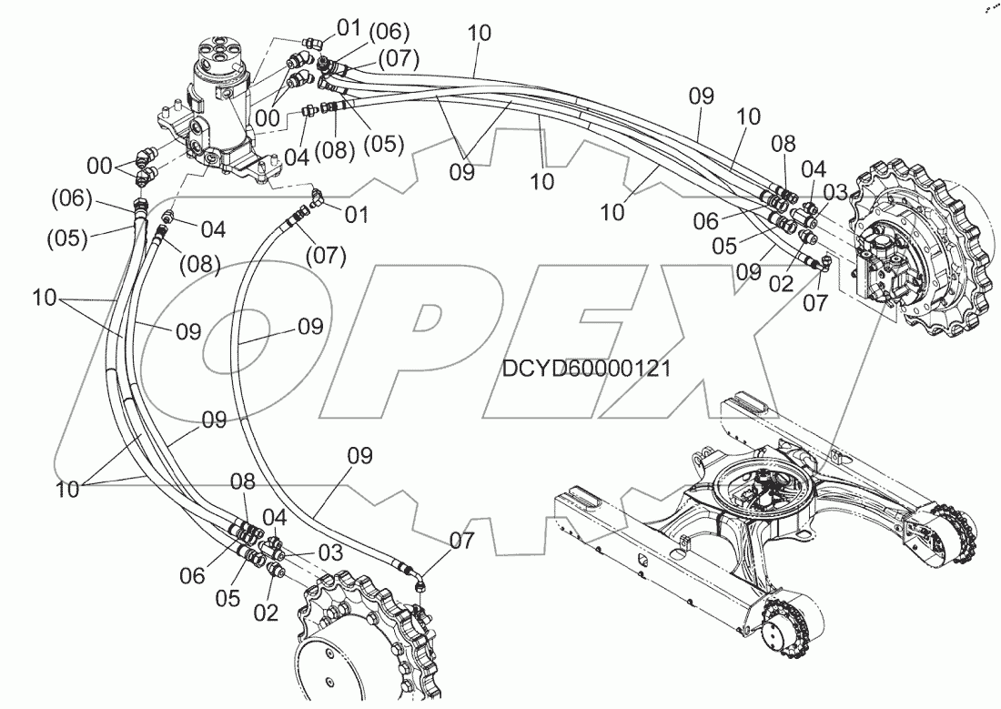  TRAVEL PIPING, S/N: 030002-