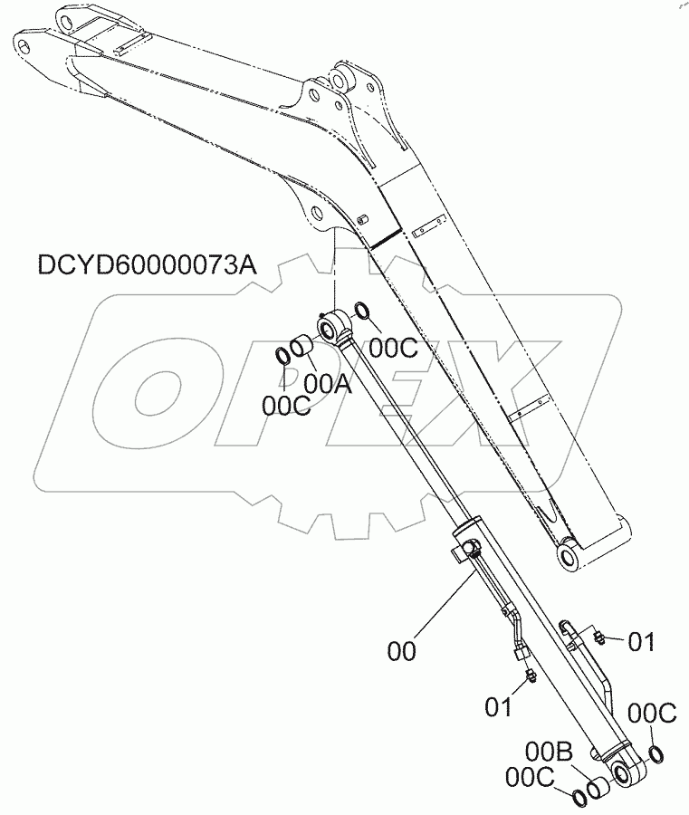  BOOM CYLINDER, S/N: 030002-