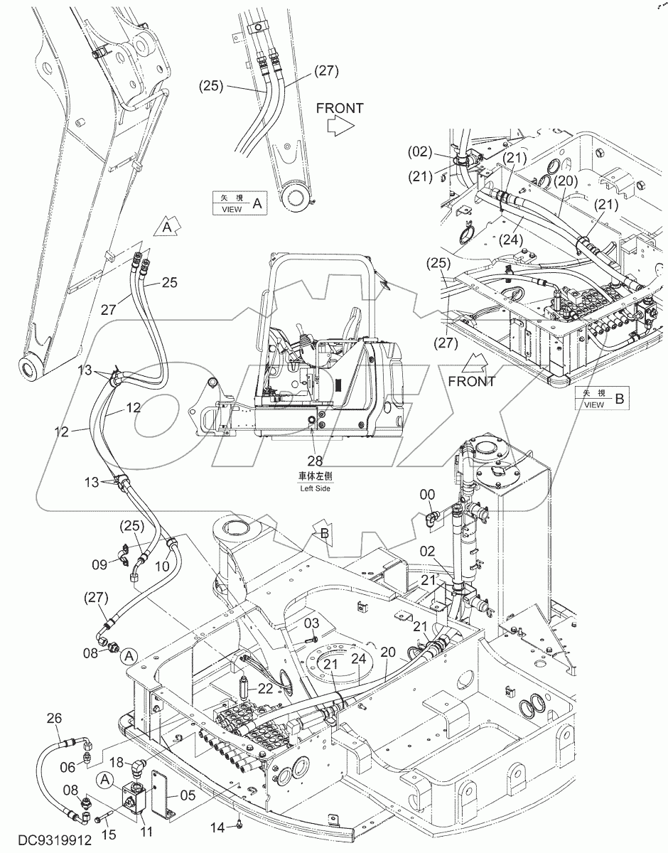  EXTRA PIPING, S/N: 030002-