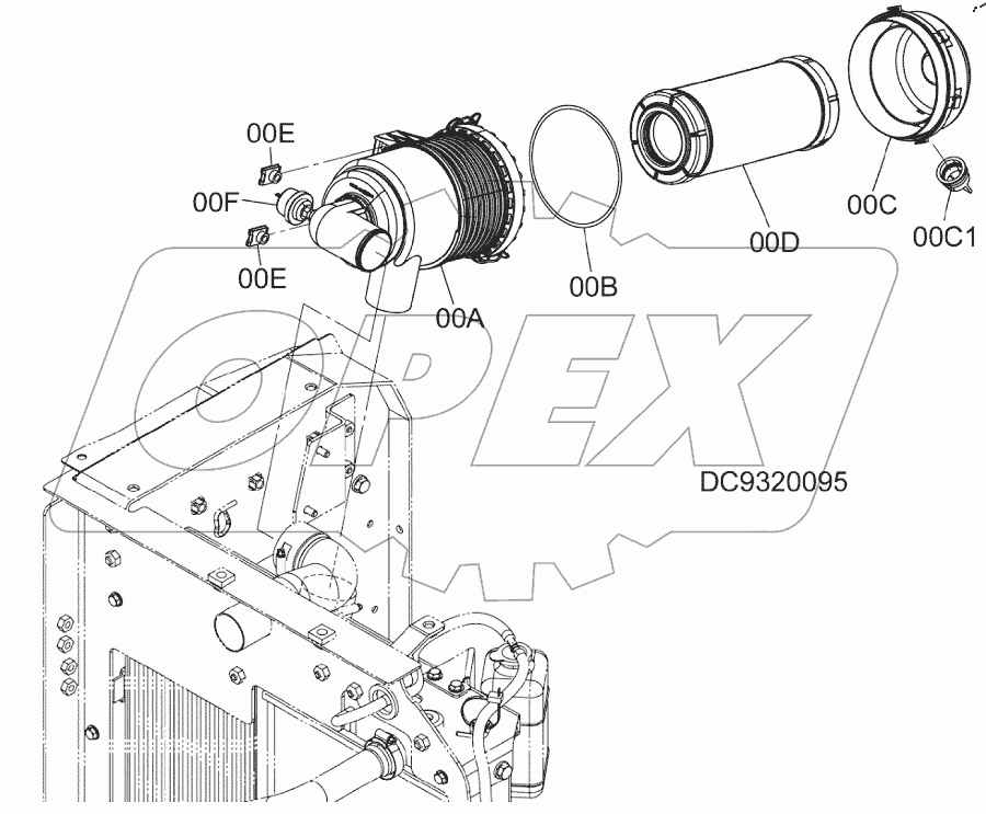  AIR CLEANER, S/N: 030002-