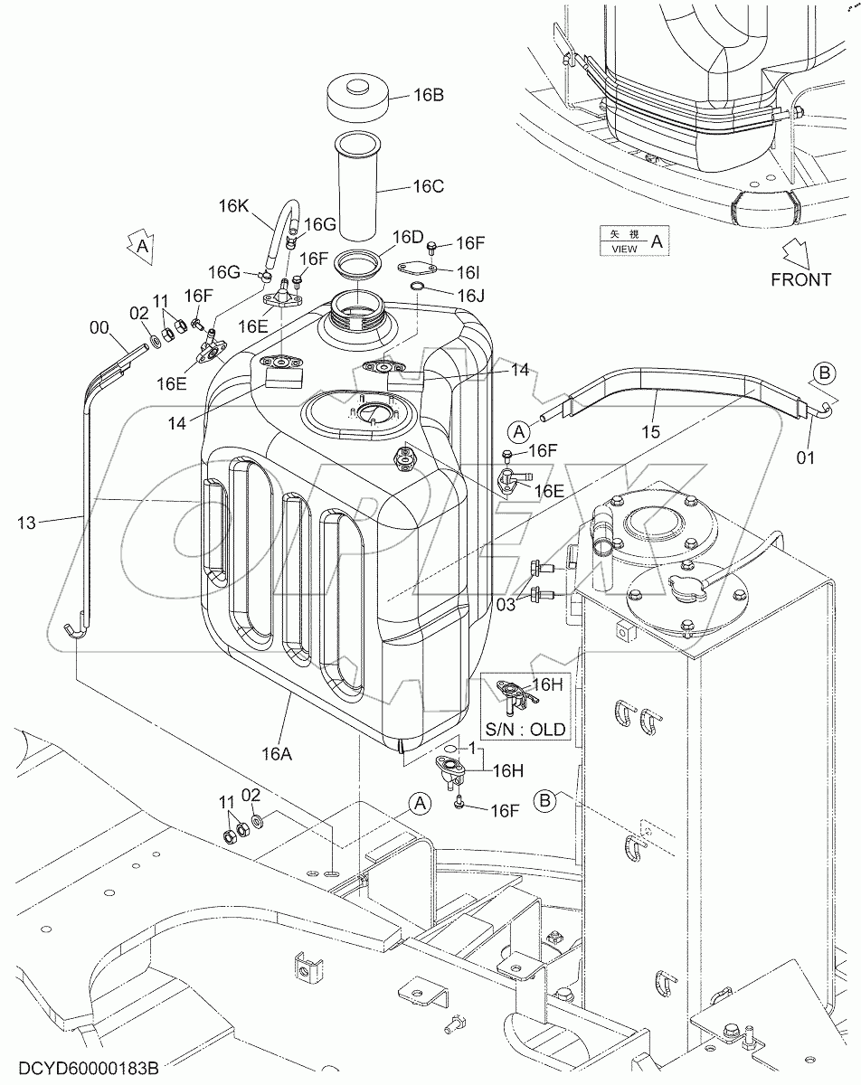  FUEL TANK, S/N: 030002-