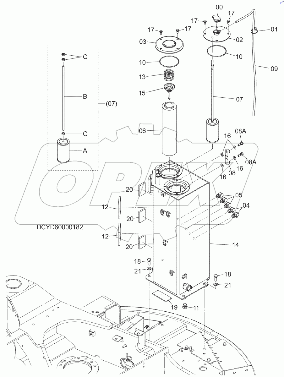  OIL TANK, S/N: 030002-