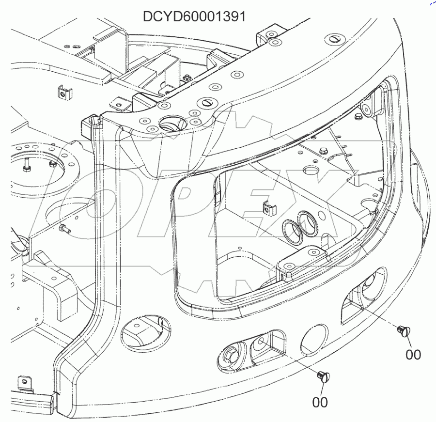  COUNTERWEIGHT PARTS, S/N: 030002-