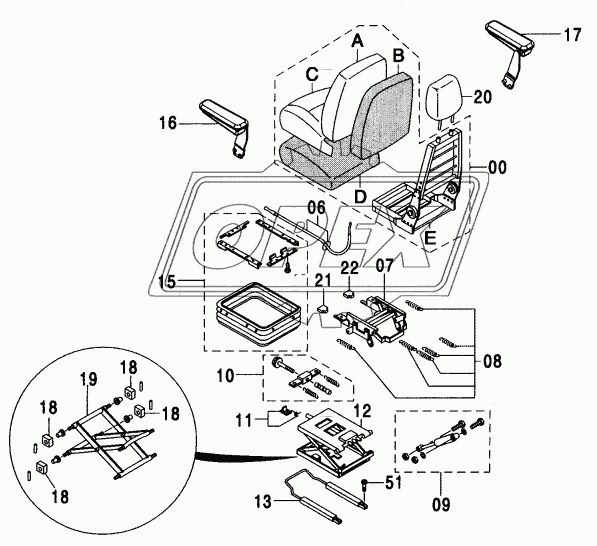 SUSPENSION SEAT (CLOTH)