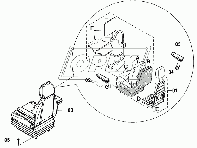 AIR-SUSPENSI ON SEAT (WITH HEATER)